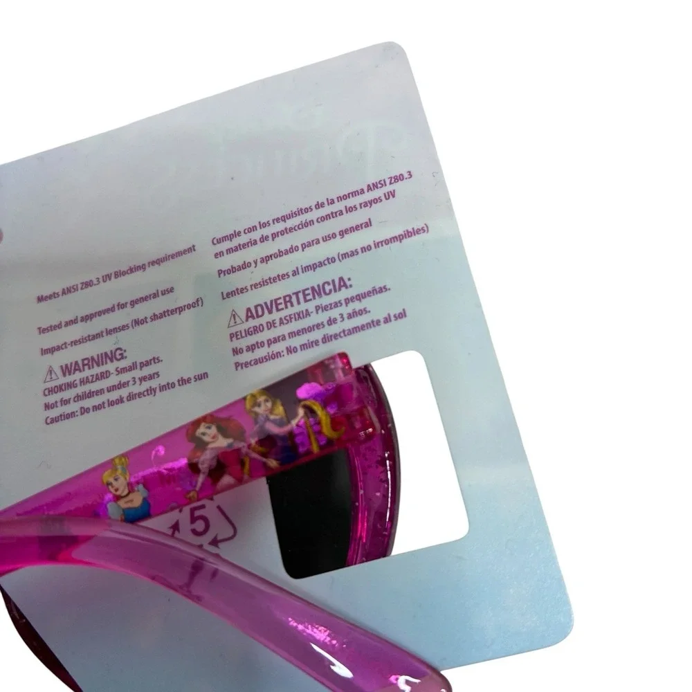 Disney Princess Heart Shaped Pink Kids Child Sunglasses 100% UV Protection